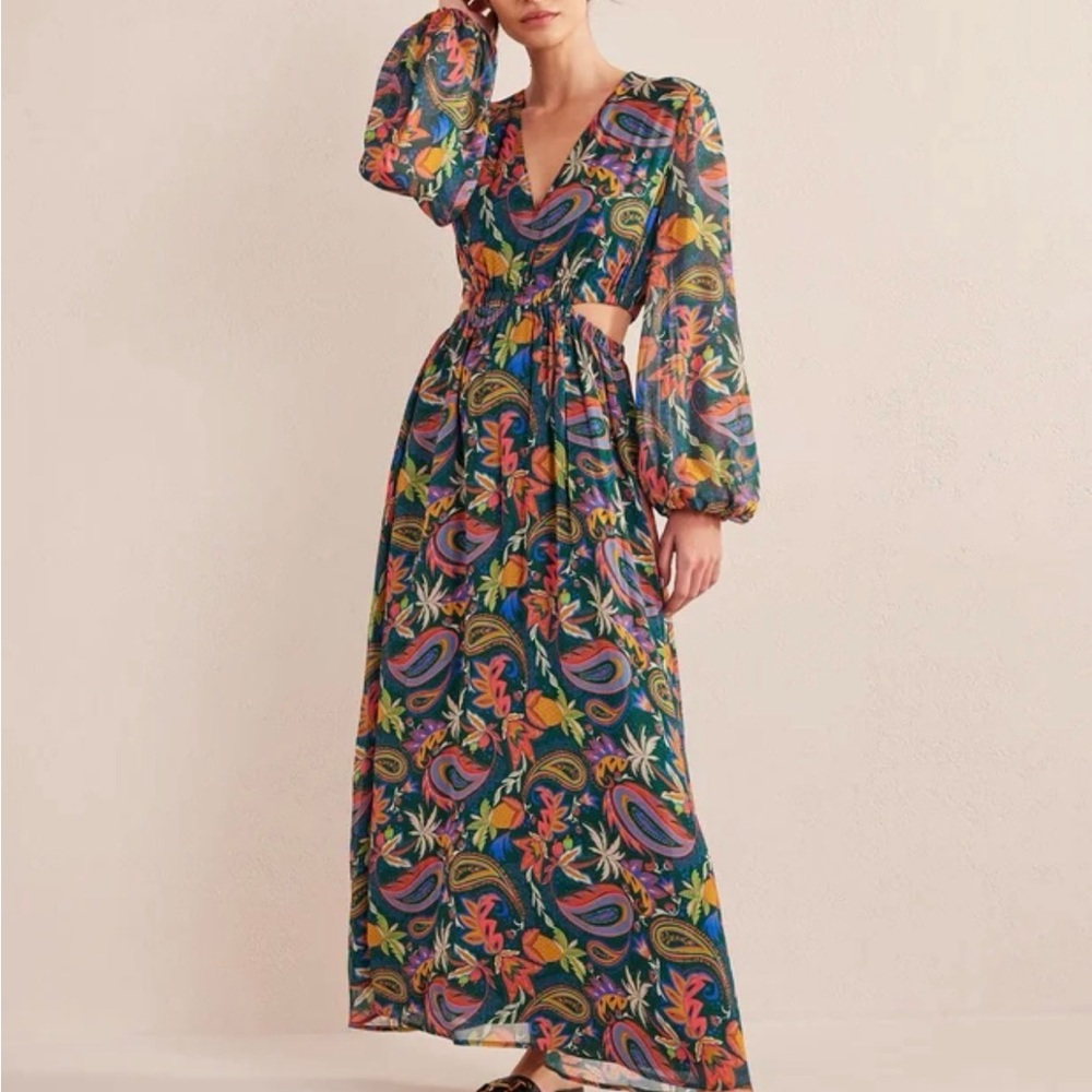 NWT BODEN Floral Long Sleeve Maxi Dress